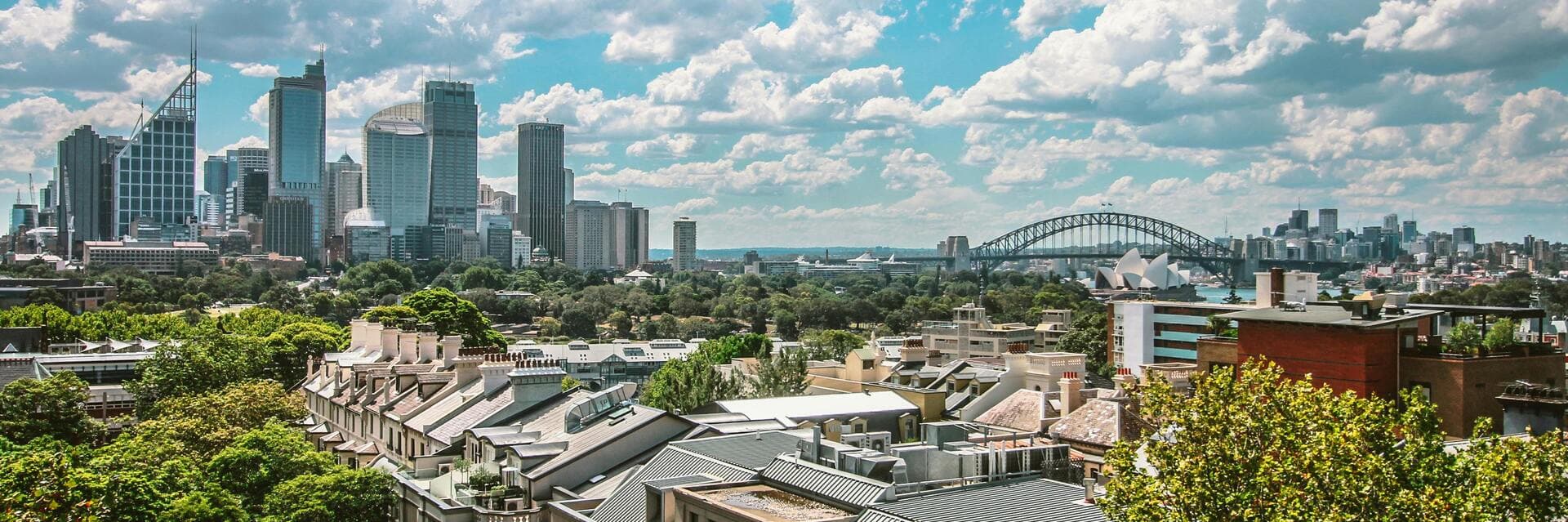 Sydney skyline with the Harbour Bridge and Opera House